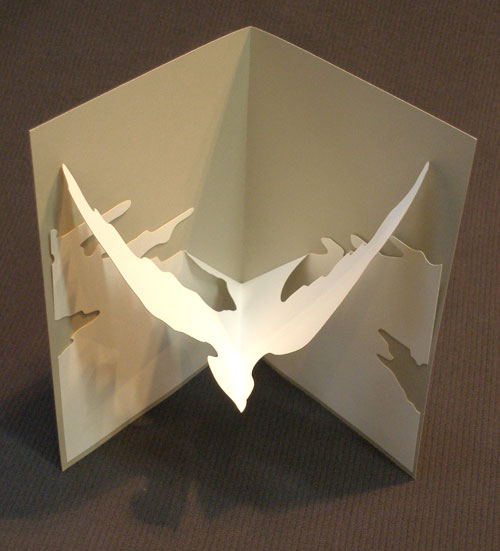 pop-up dove card inside