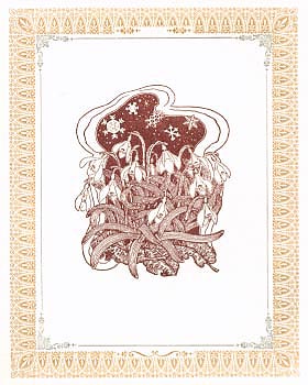 fancy border snow drop